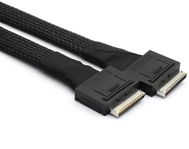 Alt view image 4 of 5 - PCIe OCuLink SFF-8611 8i to SFF-8611 8i High Speed Server Data Cable 32AWG 24Gbps Internal Transmission Harness (0.5m/19.69in)