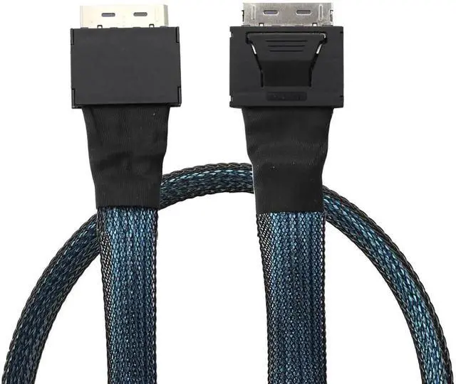 Alt view image 2 of 5 - PCIe OCuLink SFF-8611 8i to SFF-8611 8i High Speed Server Data Cable 32AWG 24Gbps Internal Transmission Harness (0.5m/19.69in)