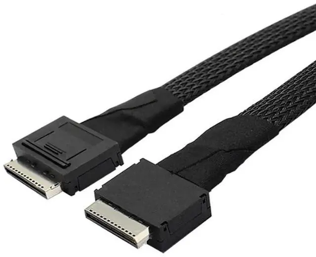 Alt view image 3 of 5 - PCIe OCuLink SFF-8611 8i to SFF-8611 8i High Speed Server Data Cable 32AWG 24Gbps Internal Transmission Harness (0.5m/19.69in)