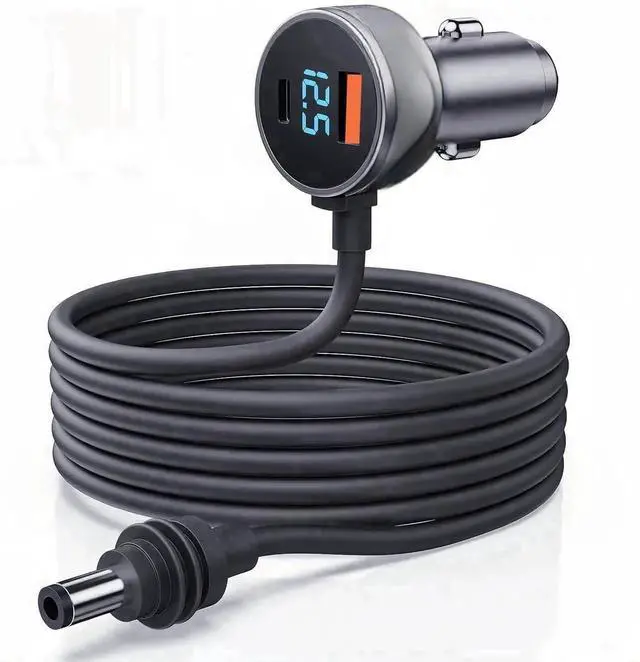 Main image of Mini Digital Multi-Function Car Cigarette Lighter Adapter \u2013 30W USB-C & USB-A Output, Compatible with Starlink Mini (78.74 in)