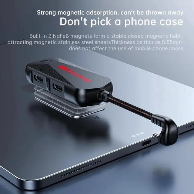 Alt view image 7 of 7 - USB-C 3-in-1 Audio Charging Adapter, Supports 60W PD Fast Charging, High Fidelity 32bit Audio Output, Compatible with iPhone 16/15 Pro Max/Samsung/iPad Pro/Air(GS1-USBC 90°)