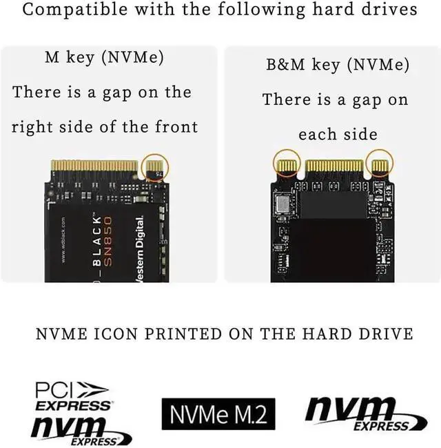 Alt view image 4 of 7 - PH811S-AC M.2 NVME 2230 SSD Enclosure 10G High-Speed Transfer with USB-A +USB-C Dual Header