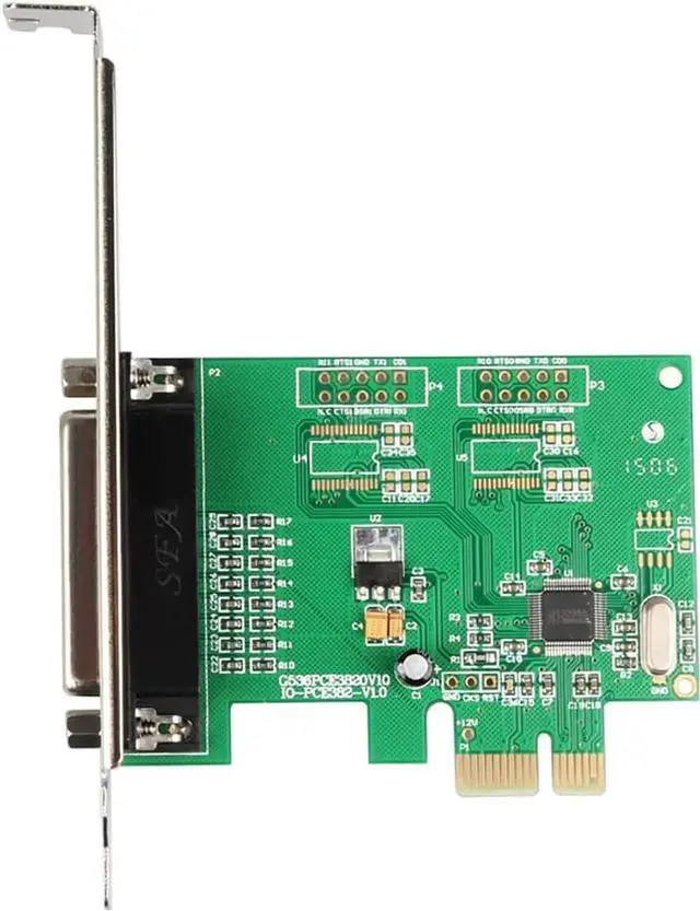 Alt view image 2 of 6 - PCIe to DB25 Parallel Port Expansion Card Industrial-Grade LPT Printer Interface | WCH382L Chip | Compatible with PCIe x1/x4/x8/x16 | Includes Low Profile Bracket