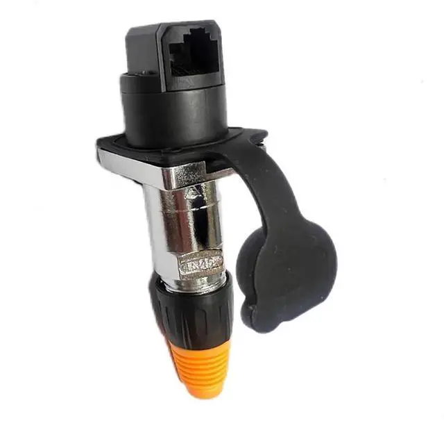 Alt view image 6 of 7 - RJ45 Shielded Panel Mount Connector Waterproof Cat6/Cat5e Ethernet Female to Female Coupler, 8P8C Network Socket with Gold-Plated Contacts and Thermoplastic Housing (1)