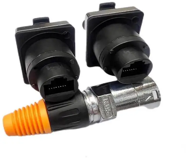 Main image of RJ45 Shielded Panel Mount Connector Waterproof Cat6/Cat5e Ethernet Female to Female Coupler, 8P8C Network Socket with Gold-Plated Contacts and Thermoplastic Housing (2)