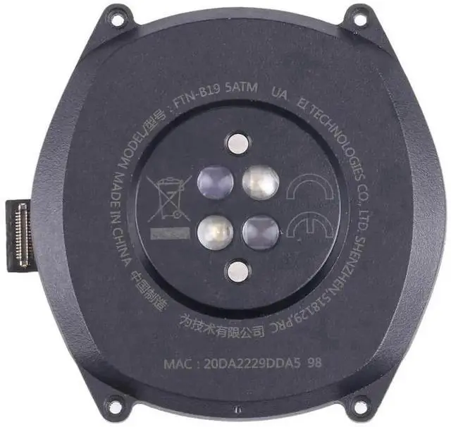 Alt view image 6 of 7 - For Huawei Watch GT 46mm FTN-B19 Original Back Cover Full Assembly With Battery