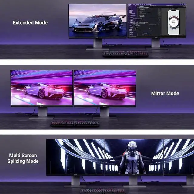 Alt view image 7 of 7 - UGREEN DisplayPort Cable 2.1 DP2.0 40Gbps Support 16K@30Hz 8K@240Hz 4K@240Hz HDR, HDCP, DSC 1.2a, Braided Display Port Cable Cord Compatible FreeSync G-Sync Video Card Monitor, 10FT