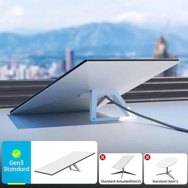 Alt view image 6 of 7 - Cable for Star Gen3 V3 Satellite System, Compatible with Link V3 Rectangular Dish, 8P8C Plug, Outdoor Pure Copper Network Patch Cable (393.7, Inches)