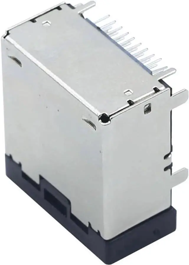 Alt view image 3 of 5 - E-Type 19 Pin Female 90 Degree Board Mount Shockproof Connector Compatible with HDMI 8K Ultra HD Anti-Vibration Automotive Connector, Durable PCB Mounting Interface