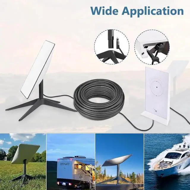 Alt view image 4 of 7 - Cable for Star Gen2 V2 Satellite System, Compatible with Starlink Rectangular Dishy, CAT5E Type-D Mini Connector, Outdoor Durable Weatherproof Cable (393.7, Inches)