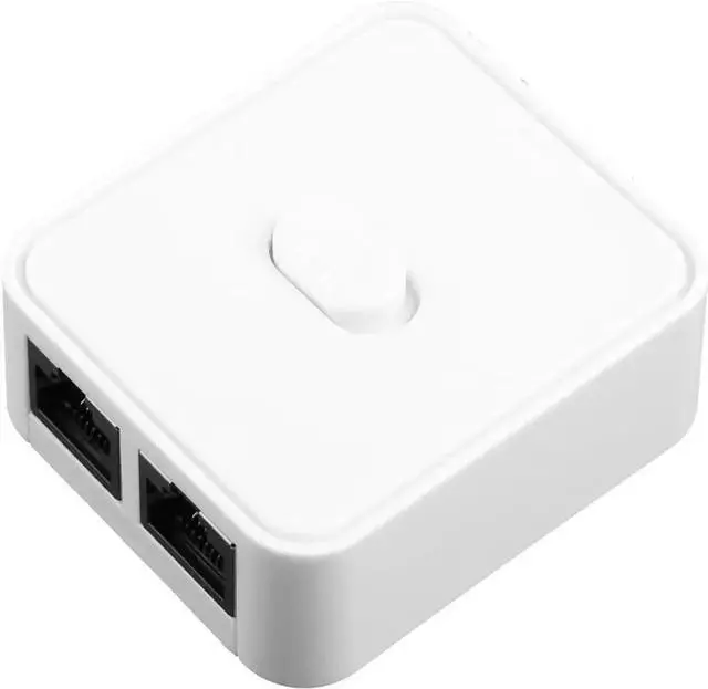 Main image of RJ45 GIGA-BIT Network Switch Splitter 2-in-1-out or 1-in-2-out Manual LAN Selector, No Power Required, Physical Isolation, Cat6 High-Speed Passive Network Switch (White)