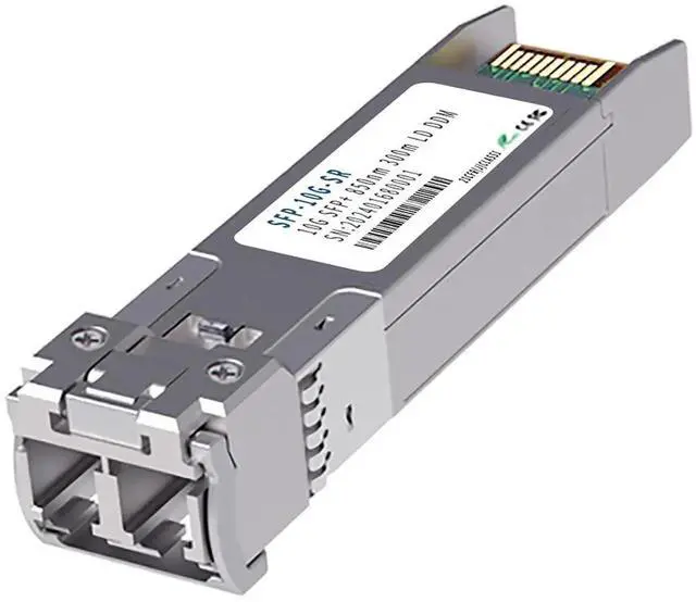 Main image of 10G SFP+ SR Multimode Fiber Optical Module Dual LC Transceiver Wavelengh 850nm \u2013 Hot-Swappable 300m 10Gbps Fiber Network Adapter Compatible with H3C, CIS-CO, Mikrotik (0°C~+70°C)