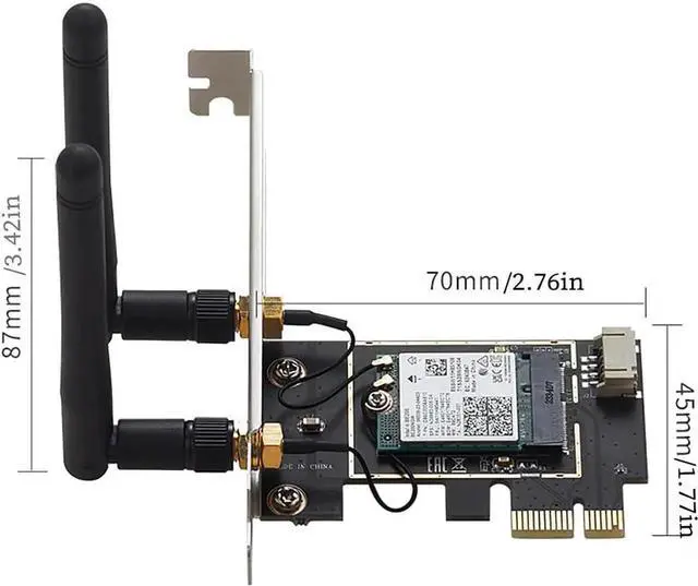 Alt view image 4 of 7 - PCIe Network Card with BE200 Chip Compatible with Wi-Fi7 Bluetooth 5.4 6 GHz 5800 Mbps Tri-Band Wire Less Adapter for Desktop PC, PCIe x1/x4/x8/x16 Support, MU-MIMO & GIGA-BIT Network