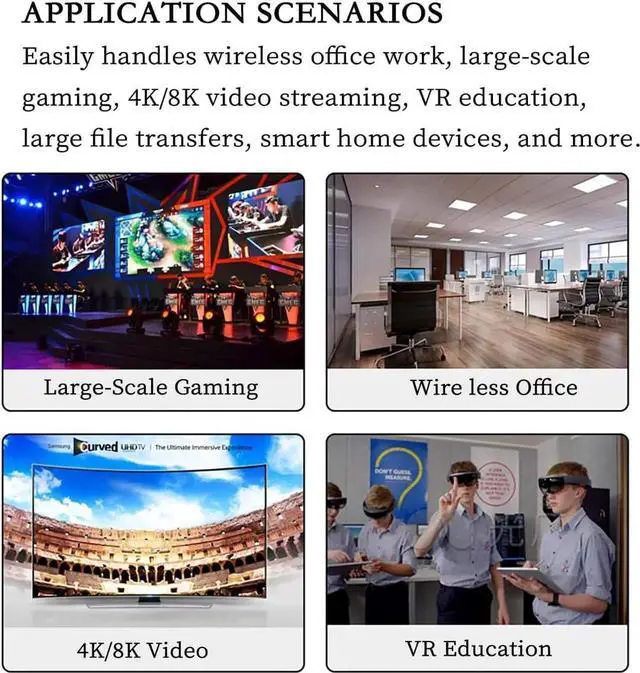 Alt view image 2 of 7 - PCIe Network Card with BE200 Chip Compatible with Wi-Fi7 Bluetooth 5.4 6 GHz 5800 Mbps Tri-Band Wire Less Adapter for Desktop PC, PCIe x1/x4/x8/x16 Support, MU-MIMO & GIGA-BIT Network