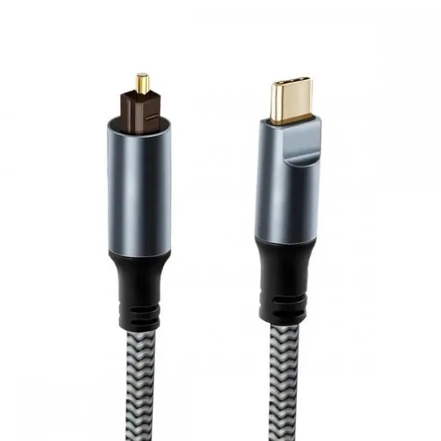 Main image of Cable Type-C to SPDIF Toslink Optical Audio Cable Opt Male USB-C to Digital Optical Fiber Optic Sound Interface Male Adapter Wire for Desktop Laptop
