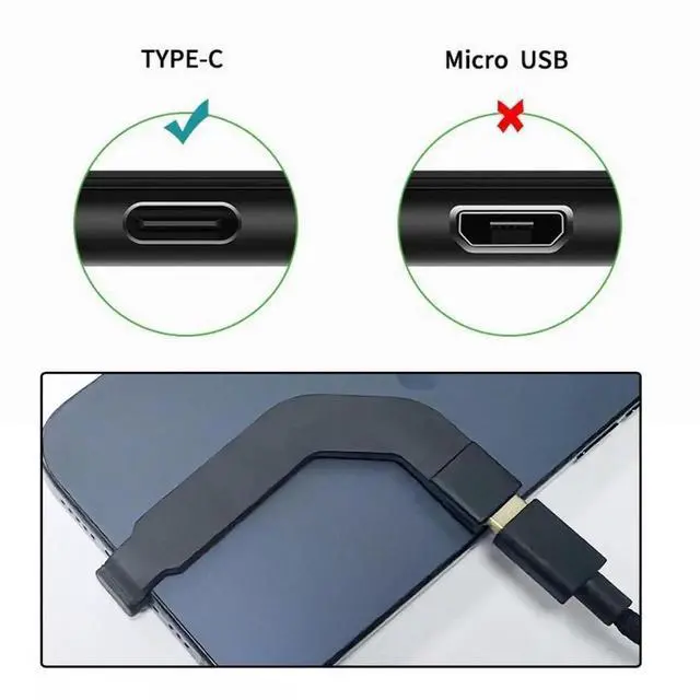 Alt view image 4 of 7 - Cable Angled Type-C Male to USB-C Female Extension Ultra Slim Data Cable Connector Protector 65W Fast Charge for Tablet Phone