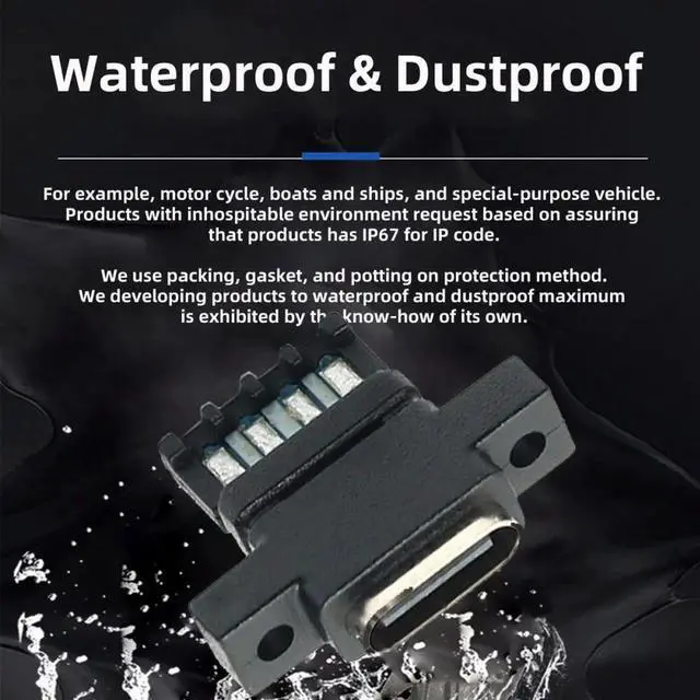 Alt view image 6 of 7 - 5pcs/set DIY OEM Type C Female Socket Connector to 6Pin PCBA Pinout Vertical Scew Mount Type DC 5V/20V PD Power