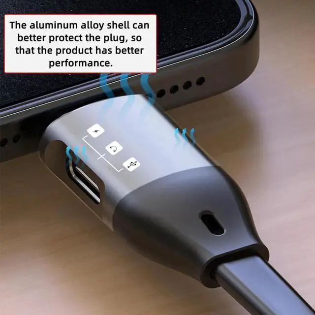 Alt view image 7 of 7 - Type-C USB-C Male to Male USB 3.1 10Gbps & PD OTG Audio Female Port Flat Slim FPC Data Cable for Laptop Phone