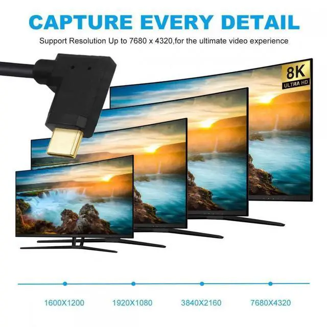 Alt view image 2 of 7 - Cable USB3.1 Type-C Male to USB-C Horizontal 90 Degree Left Right Angled 10Gbps Data Cable 65W