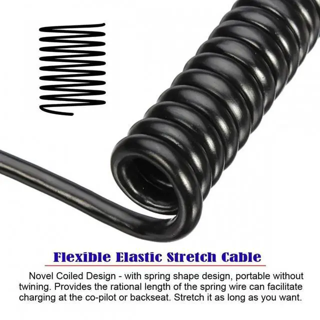 Alt view image 2 of 7 - USB-C Type-C Host to USB3.0-A Female OTG Stretch Coiled Cable 100cm Extension 5Gbps for Disk Phone Camera Data