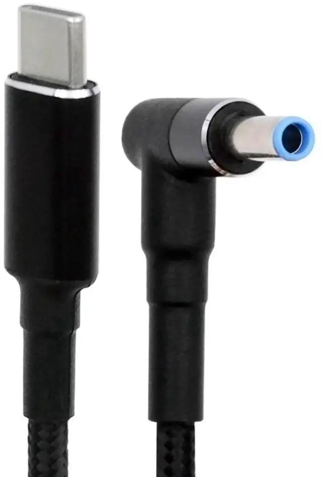 Main image of 100W Type C USB-C Input to 20V DC 4.5*3.0mm Output Power 20V 5A 65W PD Charge Cable compatible with HP-Laptop