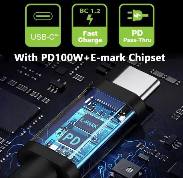 Alt view image 5 of 7 - 100W Type C USB-C Input to 20V DC 5.5*2.1mm Output Power 20V 5A 65W PD Charge Cable for Laptop