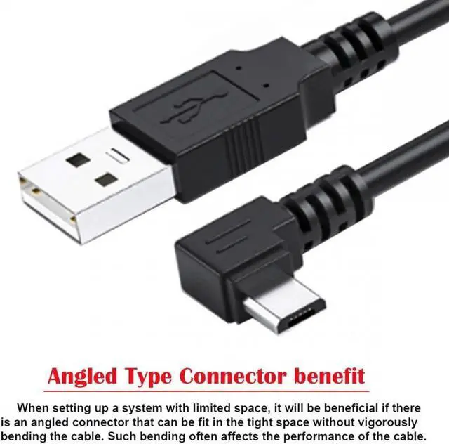Alt view image 6 of 7 - 1.5M Right Angled 90 Degree Micro USB 5Pin to USB 2.0 Data Charge Cable for Phone Tablet