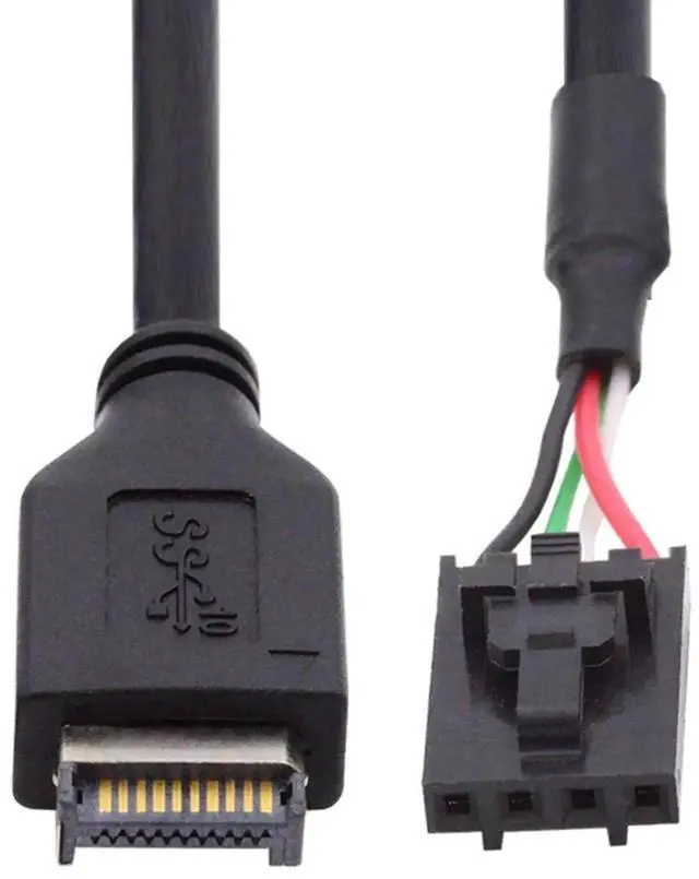 Main image of USB 3.1 Front Panel Header Male Type-E Host to USB 2.0 Motherboard 4pin IDC Housing with Latch Device Cable 30cm