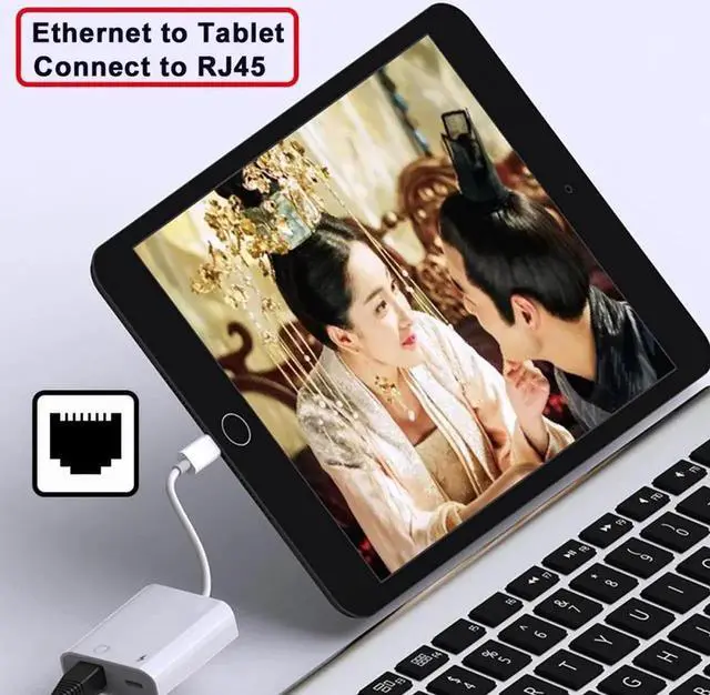 Alt view image 2 of 7 - Type C USB-C to 100Mbps Networking RJ45 with PD Power Charge Adapter Compatible with Laptop Tablet Phone