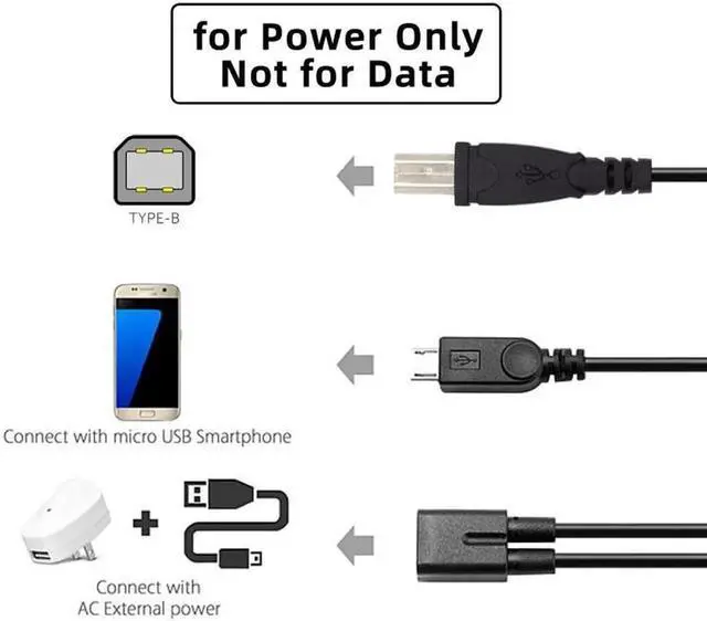 Alt view image 3 of 7 - Type-C USB-C Female to USB2.0 Standard Type-B & Micro USB Male Splitter Extension Charge Cable