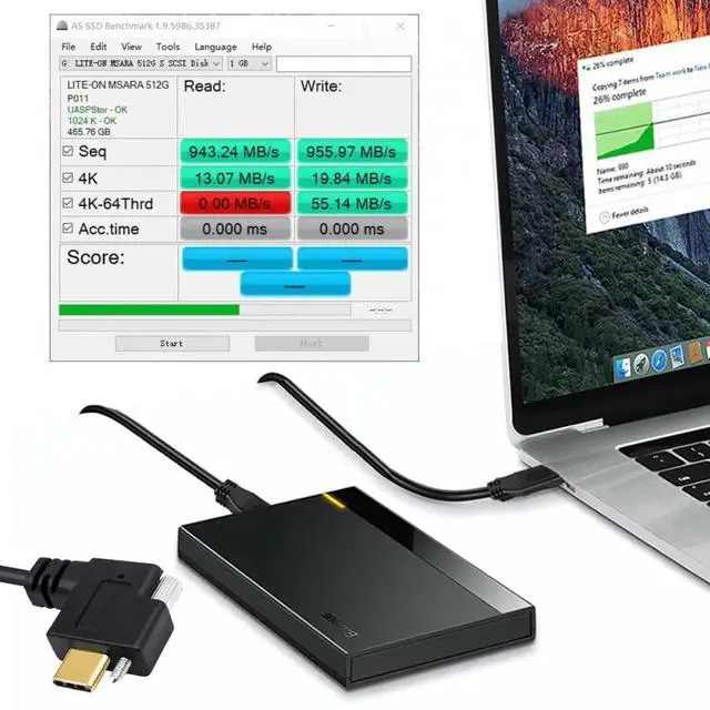 Alt view image 5 of 7 - USB 3.1 Type-C Male to Single Thumbscrew Locking USB-C Horizontal 90 Degree Left Right Angled 10Gbps Data Cable Panel Mount Type