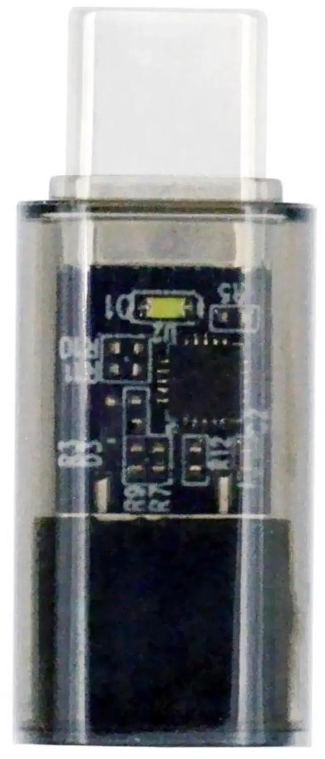 Main image of Transparent LED USB-C Type C Male to 8P Female 35W Power 480Mbps Data Adapter Compatible with iPhone15 & Android & Tablet