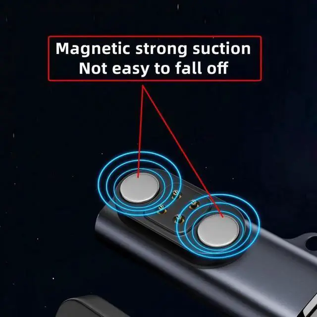 Alt view image 5 of 7 - 2pcs/lot Magnetic Charging Adapter USB Type-C to Pitch 2.5mm with 4-Pin Terraced Square Contacts Compatible with Bone Conduction Headphone