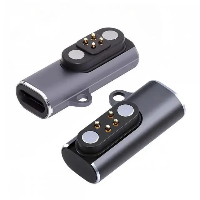 Main image of 2pcs/lot Magnetic Charging Adapter USB Type-C to Pitch 2.5mm with 4-Pin Terraced Square Contacts Compatible with Bone Conduction Headphone