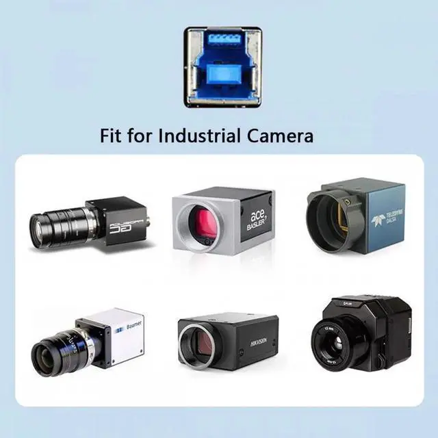 Alt view image 6 of 7 - USB 3.0 Type-A Male to Type-B Thumbscrew Standard Male Mount Panel Type for Industrial Camera Robot Scanner Disk