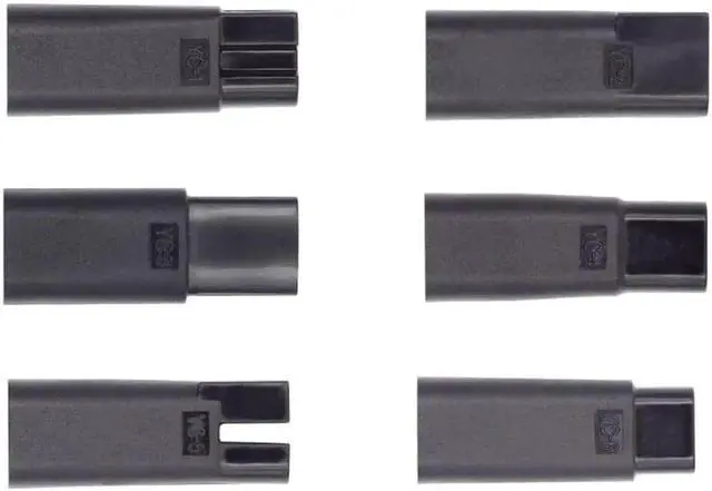 Alt view image 3 of 7 - 6pcs/set USB-C Female to 2Pin DC 5V Power Charge Adapter for Electric Hair Clipper Beard Trimmers Shavers Beauty Instruments