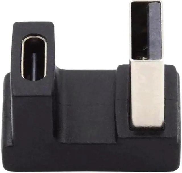 Main image of USB-C Type C Female Up Opposite U Shape Back Angled to USB 3.0 A Male Data Adapter for Laptop Desktop