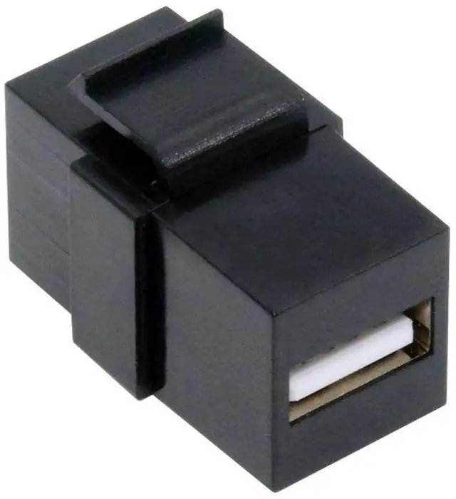 Main image of USB2.0 A Female to Type-B Female Extension Keystone Jack Coupler Adapter for Wall Plate Panel USB Cable