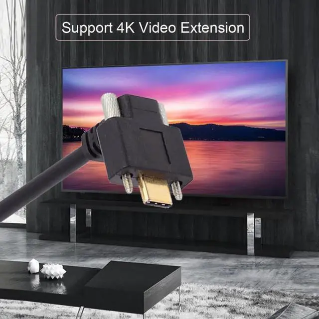 Alt view image 3 of 7 - USB-C USB 3.1 Type C Up Angled Male to Female Extension Data Screw Locking Cable for for Realsense Camera VR Quest Link