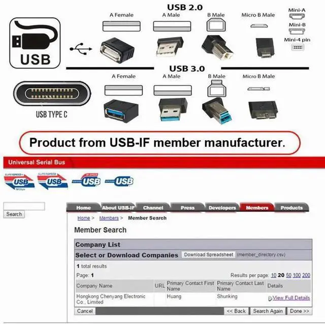 Alt view image 3 of 7 - USB 2.0 Type-A Male to Type-B Thumbscrew Standard Male Mount Panel Type for Industrial Camera Robot Scanner Disk