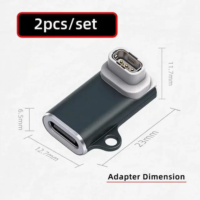 Alt view image 2 of 7 - 2pcs/lot Connector Smart Watch Charging Adapter USB Type-C to 3-Pin Compatible with COROS Pace Pro