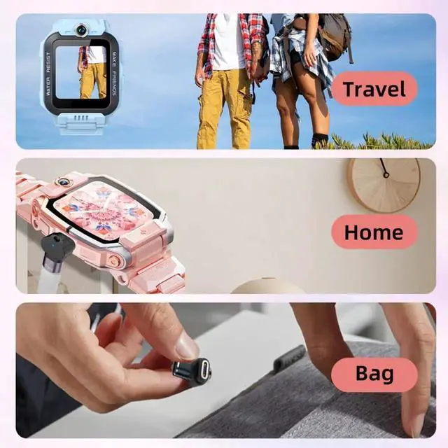 Alt view image 6 of 7 - 2pcs/lot Magnetic Smart Watch Charging Adapter Vertical USB Type-C to 2-Pin Compatible with IMOO Z6 Z6S Z6Pro Z7 Z7A Z7S Z8 Z8A Z9 Z10 Z11