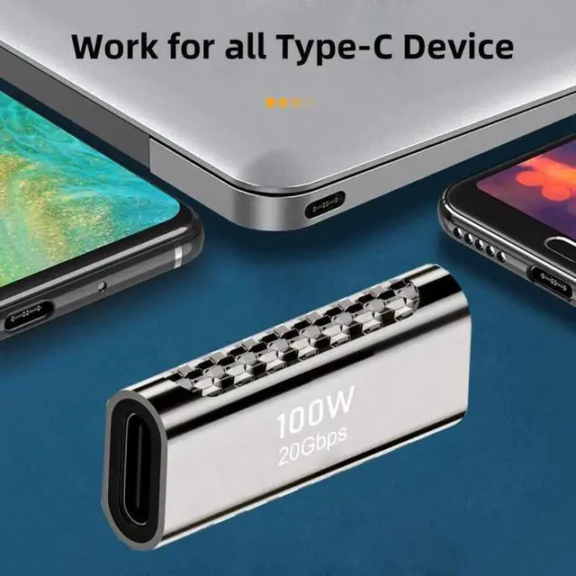 Alt view image 7 of 7 - USB4 Type C Female to Female 100W Power 20Gbps Data 8K Video Extender Adapter for NS Phone Laptop