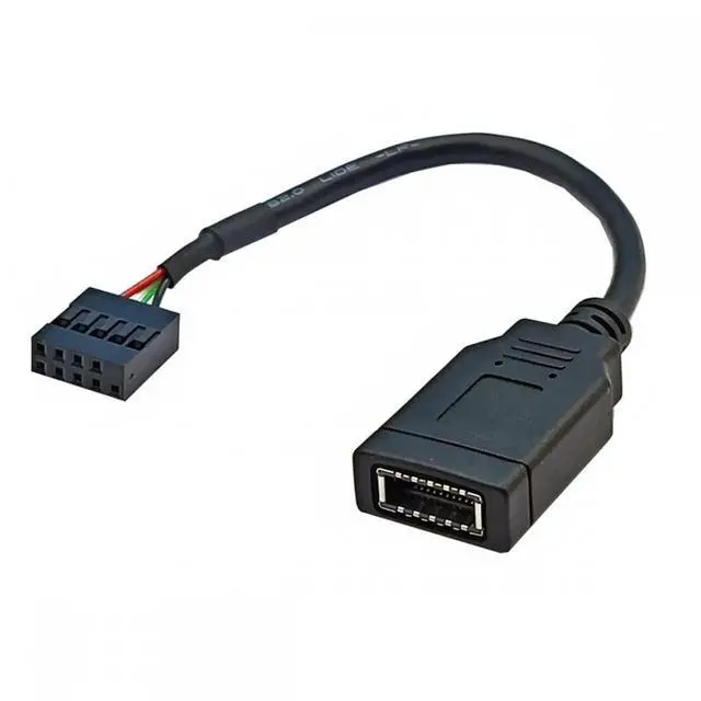 Main image of Cable Single USB 3.1 Front Panel Socket Key-A Type-E to USB 2.0 9Pin 10Pin Mainboard Header Male Extension Cable