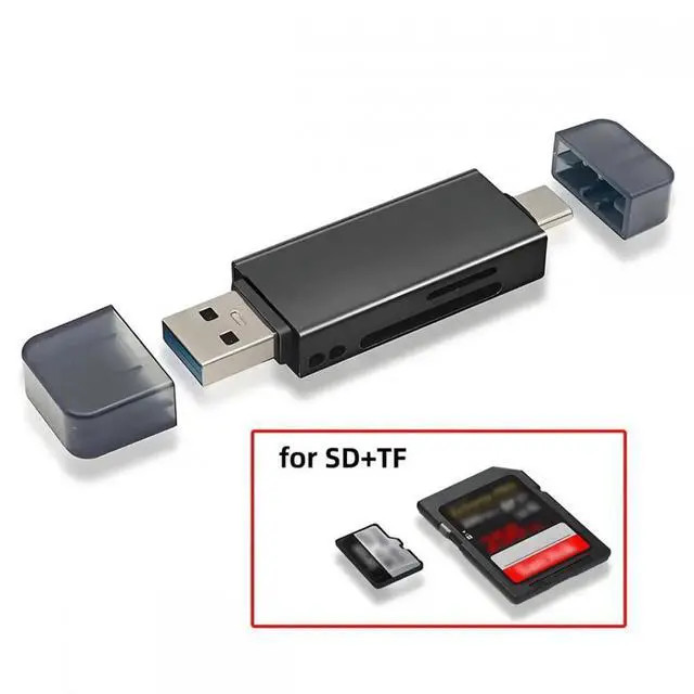 Main image of Cable USB 3.0 & Type-C to TF T-Flash Card & SD Card Reader Writer for Camera & Laptop & Tablet & Mate Serial Phone