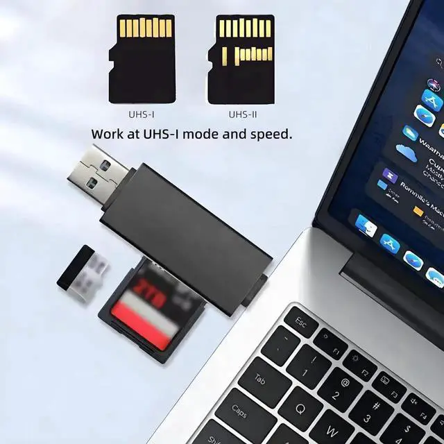 Alt view image 7 of 7 - Cable USB 3.0 & Type-C to TF T-Flash Card & SD Card Reader Writer for Camera & Laptop & Tablet & Mate Serial Phone