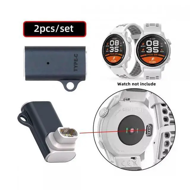 Alt view image 7 of 7 - 2pcs/lot Connector Smart Watch Charging Adapter USB Type-C to 3-Pin Compatible with COROS Pace Pro