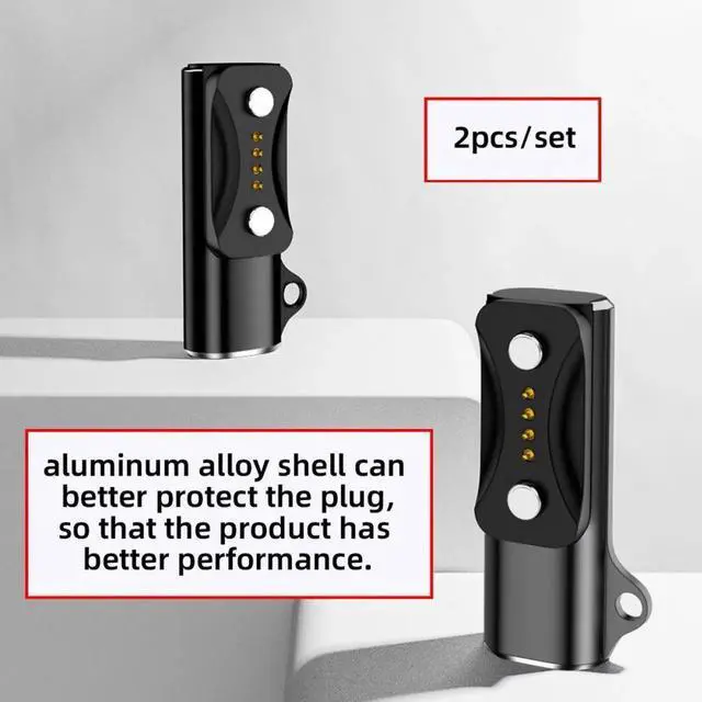 Alt view image 3 of 7 - 2pcs/lot Magnetic Smart Watch Charging Adapter USB Type-C to 2-Pin Compatible with Polar Vantage V3 M3 Pacer Pro IGNITE3 Grit X2