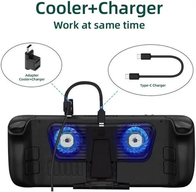 Alt view image 6 of 7 - 10Gbps USB3.1 Type C Male to Dual Female Power Data Splitter Adapter Up Angled Compatible with Steam Deck Laptop