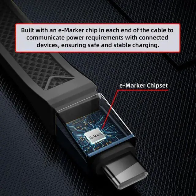 Alt view image 3 of 6 - USB5.0 80Gbps Flat Slim FPC Cable 240W 16K@30hz 8K 60Hz 5K Lanyard Strap Chain Compatible with 40Gbps USB4.0 Thunderbolt3/4/5 (White Color)